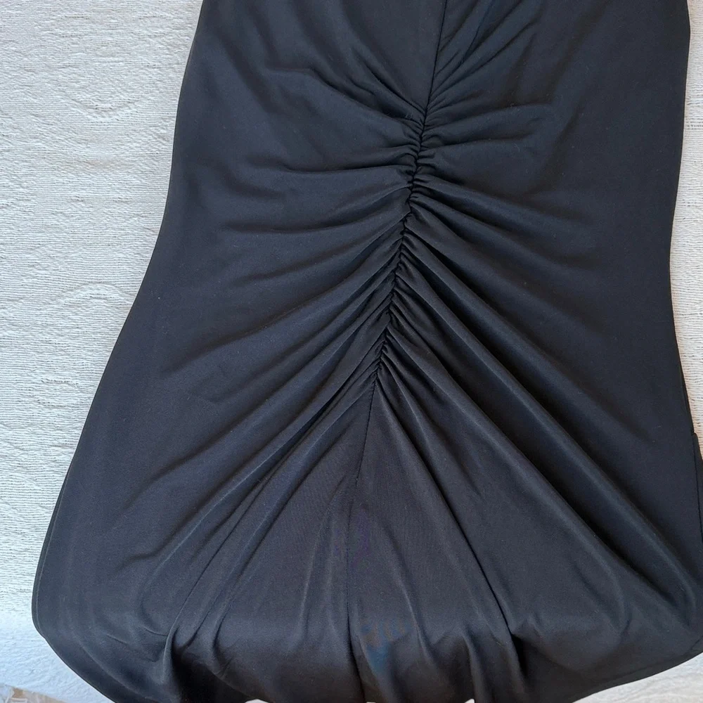 Vince Camuto Black Sleeveless Knot-Front Midi Dress - Picture 3 of 10